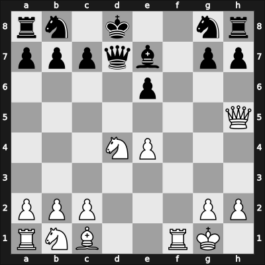 1929 Budapest – Round 1 – Tartakower, Savielly – 1-0 – Przepiorka, Dawid – G51