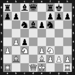 1930 Frankfurt – Round 3 – Ahues, Carl – 1/2-1/2 – Saemisch, Friedrich – G15