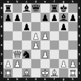 1932 BCF Ch 25. Major Open – Round 7 – Koltanowski, George – 1-0 – Menchik, Vera – G11