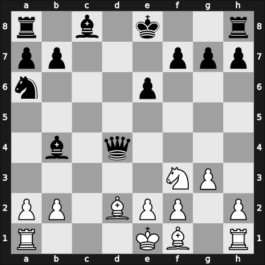 1933 Folkestone Olympiad V – Round 3.9 – Kashdan, Isaac – 1/2-1/2 – Alekhine, Alexander – G11