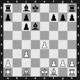 1934 BCF Ch 27th – Round 1 – Golombek, Harry – 1/2-1/2 – Abrahams, Gerald – G1