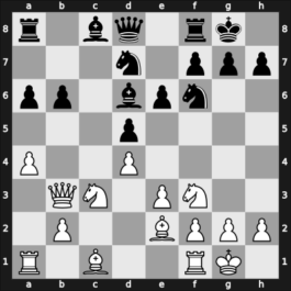 1934 Ujpest – Round 1 – Gruenfeld, Ernst – 1/2-1/2 – Havasi, Kornel – G31