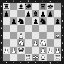 1935 Moscow – Round 12 – Menchik, Vera Frantsevna – 0-1 – Chekhover, Vitaly – G58