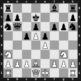 1935 Moskou – Round 7 – Alatortsev, Vladimir N. – 1-0 – Riumin, Nikolai – G43