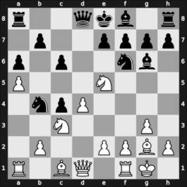 1938 Lodz – Round 1 – Frydman, Paulino – 1-0 – Najdorf, Miguel – G26