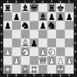 1938 Montevideo – Round 1 – Letelier Martner, Rene – 1/2-1/2 – Maderna, Carlos – G4