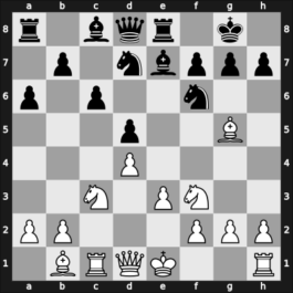 1938 Montevideo – Round 1 – Bensadon, Rafael – 1/2-1/2 – Olivera, Alfredo – G14