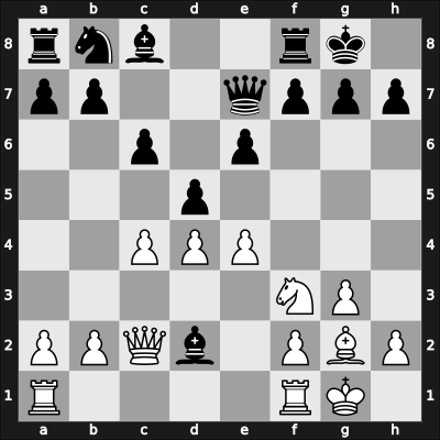 1938 New York – Round 1 – Reshevsky, Samuel – 1-0 – Treysman, George – G6