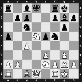 1938 Noordwijk – Round 9 – Schmidt, Pascal – 1/2-1/2 – Bogoljubow, Efim – G40