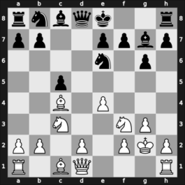 1938 URS Ch, semi final – Round 1 – Sokolsky, Alexey – 1/2-1/2 – Budo, Alexander Semenovich – G6