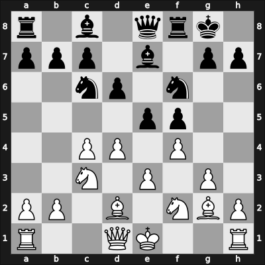 1938 URS Ch, semi final – Round 1 – Makogonov, Mikhail – 1-0 – Verlinsky, Boris – G10
