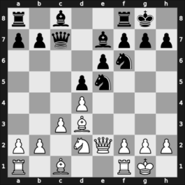 1938 URS Ch, semi final – Round 1 – Duz-Khotimirsky, Fedor Ivanovich – 1/2-1/2 – Rovner, Dmitry – G30