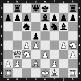 1942 Mar del Plata – Round 9 – Guimard, Carlos E – 1/2-1/2 – Luckis, Marcos – G74