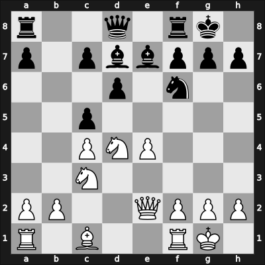 1943 Madrid – Round 15 – Fuentes Garcia, Juan Manuel – 1/2-1/2 – Brinckmann, Alfred – G52