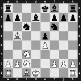 1943 Mar del Plata – Round 12 – Bolbochan, J. – 1/2-1/2 – Michel, Pascal – G81