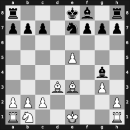 1943 Sverdlovsk – Round 10 – Konstantinopolsky, Alexander – 1/2-1/2 – Botvinnik, Mikhail – G43