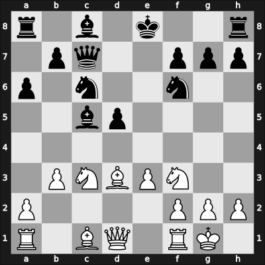 1944 Mar del Plata – Round 8 – Najdorf, Miguel – 1-0 – Flores Alvarez, Rodrigo – G69