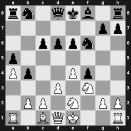 1945 Hastings4546 – Round 1 – Mieses, Jacques – 0-1 – Tartakower, Savielly – G6
