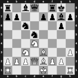 1945 Hastings4546 – Round 9 – Tartakower, Savielly – 1-0 – Denker, Arnold S – G48