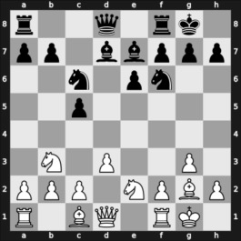 1946 Groningen – Round 9 – O&rsquo;Kelly de Galway, Alberic – 0-1 – Denker, Arnold S – G41