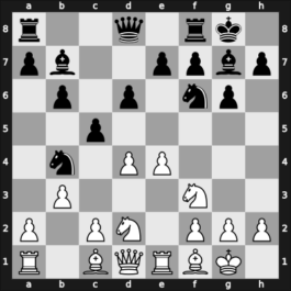 1946 Mar del Plata – Round 1 – Guimard, Carlos E – 1/2-1/2 – Corte, Cesar J – G18