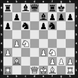 1946 Mar del Plata – Round 14 – Guimard, Carlos E – 1/2-1/2 – Michel, Pascal – G123