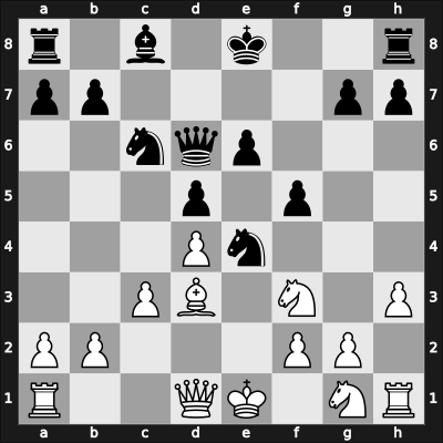 1946 Mar del Plata – Round 18 – Rocas, Orlando – 1/2-1/2 – Sanguinetti, Ricardo – G158