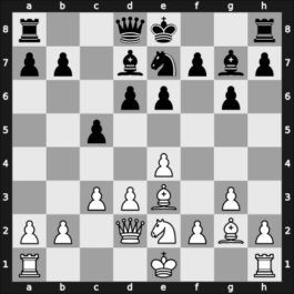 1946 Moscow RUS – Round 1 – Smyslov, Vladimir – 0-1 – Chistiakov, Alexander – G19