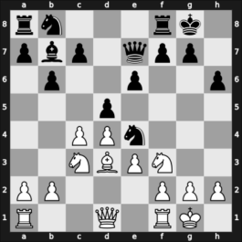 1947 Chigorin Memorial – Round 1 – Kholmov, Ratmir D – 1-0 – Bondarevsky, Igor – G31