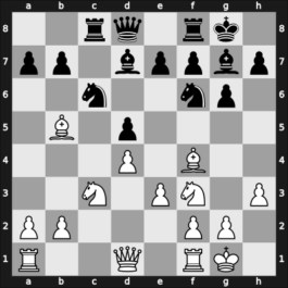 1947 Essen – Round 7 – Hoenlinger, Baldur – 1/2-1/2 – Saemisch, Friedrich – G10