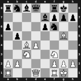 1947 GER Ch 11th – Round 2 – Schlensker, Paul – 1/2-1/2 – Hoenlinger, Baldur – G3
