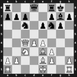 1947 Leningrad ch-URS – Round 1 – Dubinin, Peter – 1/2-1/2 – Smyslov, Vladimir – G4