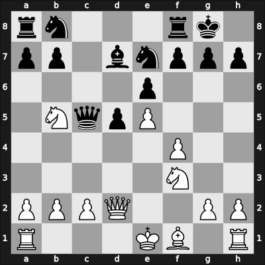 1947 Leningrad ch-URS – Round 2 – Dubinin, Peter – 0-1 – Bondarevsky, Igor – G48