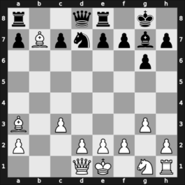 1947 Leningrad ch-URS – Round 6 – Levenfish, Grigory – 1-0 – Goldenov, Boris P – G71
