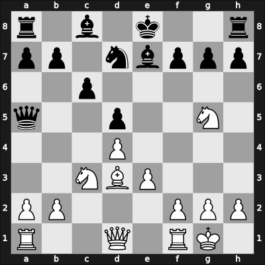 1947 Mar del Plata – Round 11 – Najdorf, Miguel – 1-0 – Guimard, Carlos E – G94