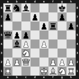 1947 Moscow – Round 1 – Zak, Vladimir G – 0-1 – Averbakh, Yuri L – G12