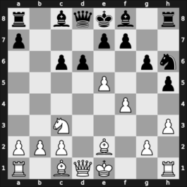 1947 Moscow RUS – Round 1 – Liublinsky, Victor – 1-0 – Aronin, Lev – G9