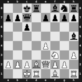 1947 Parnu – Round 1 – Smyslov, Vladimir – 1/2-1/2 – Flohr, Salo – G46