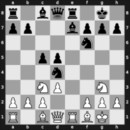 1947 URS Ch, semi final – Round 10 – Klaman, Konstantin Mikhailovich – 1/2-1/2 – Mikenas, Vladas – G59