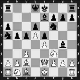 1947 URS Ch, semi final – Round 10 – Chekhover, Vitaly – 1-0 – Zhukhovitsky, Samuel – G61