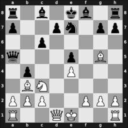 1948 GER Ch Essen GER – Round 4 – Kieninger, Georg – 1-0 – Machate, Gottlieb – G8