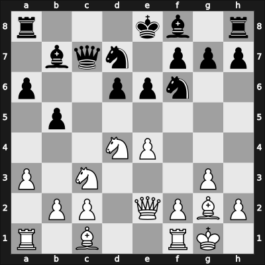 1948 New York – Round 7 – Fine, Richard Alvaro Adrien – 1-0 – Najdorf, Miguel – G37