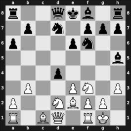 1948 World Championship 18th – Round 23 – Smyslov, Vladimir – 1/2-1/2 – Botvinnik, Mikhail – G16
