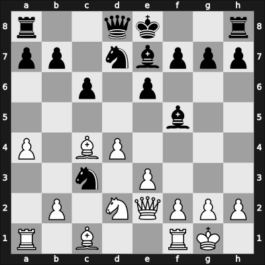 1949 Baarn – Round 4 – Euwe, Max – 1-0 – Serge Tordion – G10