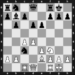 1949 Budapest-Moscow – Round 6 – Smyslov, Vladimir – 1/2-1/2 – Benko, Pal – G40