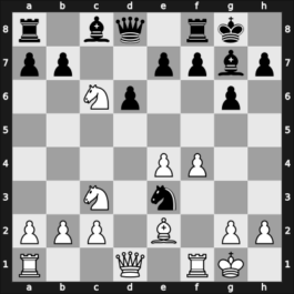 1949 Leningrad – Round 1 – Ufimtsev, Anatoly – 1/2-1/2 – Tarasov, Vitaly – G16