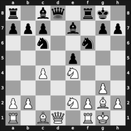 1949 Leningrad – Round 9 – Taimanov, Mark E – 1/2-1/2 – Kuzminykh, Evgeny – G66