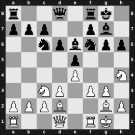 1949 Mar del Plata – Round 1 – Eliskases, Erich – 1-0 – Alvarez Martin, Pedro – G31