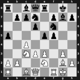 1949 Moskou ch-URS – Round 1 – Goldberg, Grigory – 1/2-1/2 – Boleslavsky, Isaac – G9