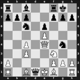 1949 Southsea – Round 4 – Pachman, Ludek – 0-1 – Rossolimo, Nicolas – G10